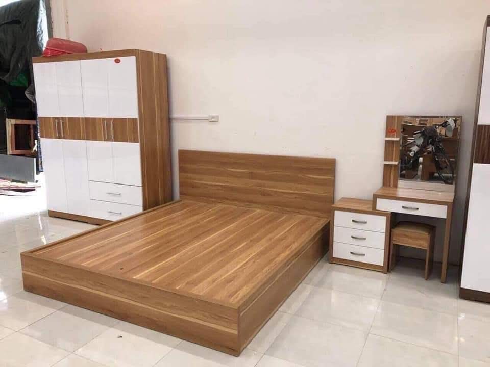 Giường ngủ gỗ công nghiệp hiện đại, giá rẻ tại Biên Hòa