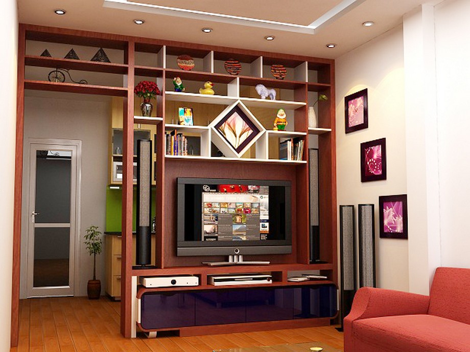 vách ngăn liên tủ tv